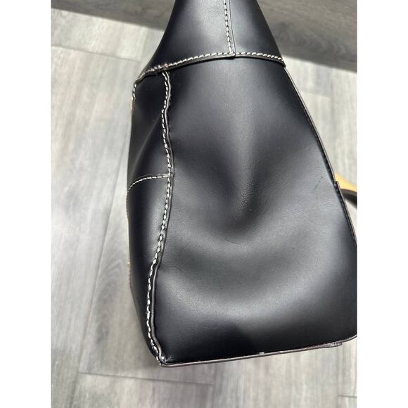 Dooney & Bourke Beacon Leather Zip Top Large Tote Black bag B000537 - Picture 9 of 15